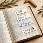 Personalised Bible Verse Magnetic Bookmark Clip with Name Religious Baptism Birthday Back to School Gift for Christians Book Lovers Students