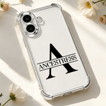 Personalized Transparent Phone Case for  iPhone Samsung with Name and Initial Daily Use Birthday Anniversary Gift for Friend Girls Boys