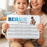 Personalized Reusable Cartoon Photo Acrylic Early Writing Practice Name Tracing Board with Dry-Erase Pen Learning Teaching Tool Birthday Gift for Kid