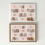 Personalised Minimalist 6 Photos Collage Canvas Prints with Text Living Room Nursery Decor Ship from USA Anniversary Birthday Gift for New Parents