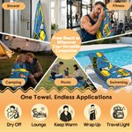 Personlig strandhandduk i storlek ”Construction Truck” med snabbtorkande material och namn – ett måste på resan, perfekt födelsedags- och strandfestpresent till barn