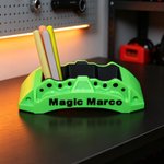 Personalized 3D Printed Brake Caliper-Shaped Pen Holder with Text Desk Office Decor Birthday Gift for Car Enthusiast Engineer