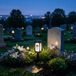 Personalised Forever in My Hearts Waterproof Photo Solar Garden Light with Name and Year Garden Decor Memorial Sympathy Gift for Family Friend