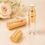 Personalised Watercolour Birth Flower Refillable Perfume Bottle with Name Daily Use Travel Birthday Bridal Party Gift for Woman Bride Bridesmaid