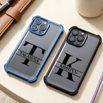 Personalized Transparent Phone Case for  iPhone Samsung with Name and Initial Daily Use Birthday Anniversary Gift for Friend Girls Boys