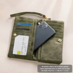 Cartera personalizada de cuero PU con flores de nacimiento y nombre con soporte para tarjetas regalo de cumpleaños y aniversario para mujeres
