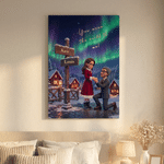 Personalized Photo Canvas Poster Flameless Painting Framed Painting with Name Anniversary Valentine's Day Gift for Couple