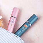 Personalised Watercolour Birth Flower Refillable Perfume Bottle with Name Daily Use Travel Birthday Bridal Party Gift for Woman Bride Bridesmaid