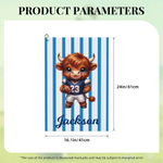 Personalized Sports Highland Cow Super Absorbent Sports Towel with Name and Hanging Clip Birthday Team Gift for Highland Cow Lovers Sports Lovers