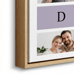 Personalised Minimalist 6 Photos Collage Canvas Prints with Text Living Room Nursery Decor Ship from USA Anniversary Birthday Gift for New Parents