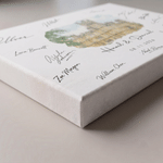 Personalized Venue Architecture Canvas Prints Wedding Guest Book Alternative with Text Wedding Decor Wedding Gift for Newlyweds