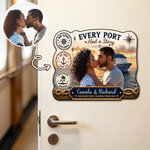Personalized Cruise 3D Animation Style Photo Door Magnet with Text and Year Home Decor Family Reunion Cruise Travel Birthday Gift for Couple Family
