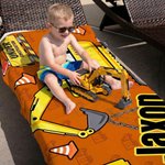 Personlig strandhandduk i storlek ”Construction Truck” med snabbtorkande material och namn – ett måste på resan, perfekt födelsedags- och strandfestpresent till barn