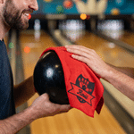 Personalized Bowling Pattern Oil Removal Shammy Bowling Ball Cleaner Cloth with Text Bowling Alley Accessory Birthday Gift for Bowling Player Lover
