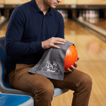 Personalized Bowling Pattern Oil Removal Shammy Bowling Ball Cleaner Cloth with Text Bowling Alley Accessory Birthday Gift for Bowling Player Lover