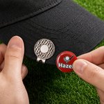 Personalized Golf Ball Design Magnetic Hat Clip Golf Ball Marker with Name Birthday Game Day Anniversary Gift for Golf Lovers