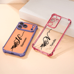 Personalized Flower Initial Anti-Collision Soft Silicone Phone Case for iPhone or Samsung with Name Daily Use Birthday Gift for Her