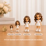 Personalised Y2K Style Cartoon Photo 3D Figurine Ornament with Text Desk Decor Birthday Gift for Friend Family