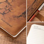 Personalized Classic Winnie the Pooh PU Leather A5 Notebook with Name and Text Back to School Appreciation Week Birthday Gift for Students Teachers