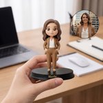 Personalised Photo 3D Cartoon Character Figurine with Name Office Desk Decor Birthday Anniversary Gift for Workers Friends
