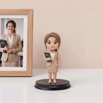 Personalised Photo 3D Cartoon Character Figurine with Name Office Desk Decor Birthday Anniversary Gift for Workers Friends