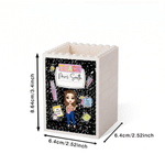Personalized Teach Love Inspired Building Blocks Pencil Holder with Text Desk Decor Back to School Teacher's Day Gift for Educator