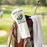 Personalized Golf Elements Face Photo PU Leather Golf Head Cover with Text Golf Club Birthday Gift for Golf Players Lovers