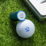 Individuell gestaltbares Golfball-Stempelset mit Hutclip, mehrfarbiger Tinte und personalisiertem Initialenmarker – ein Geschenk für Golfer