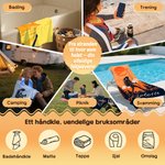 Personlig hurtigtørkende strandhåndkle og badehåndkle med turmotiv navn perfekt gave til friluftsliv og alle naturelskere