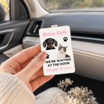 Personalized Drive Safe 1-2 Pet Photos Paw Print Acrylic Car Visor Clip with Text Birthday Anniversary Gift for Pet Owners Lovers