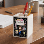 Personalized Teach Love Inspired Building Blocks Pencil Holder with Text Desk Decor Back to School Teacher's Day Gift for Educator