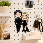 Personalised Cartoon Hand-Drawn Illustration Style Wedding Photo Fridge Magnet Anniversary Engagement Wedding Gift for Newlywed Couple