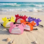 Personalized Crab Crocodile Seashell Beach Bag with Adjustable Strap and Name Beach Party Summer Vacation Birthday Gift for Kids