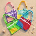 Personalized Crab Crocodile Seashell Beach Bag with Adjustable Strap and Name Beach Party Summer Vacation Birthday Gift for Kids