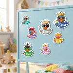 Personalised Cute Cartoon Duck Cruise Door Fridge Magnet with Name Room Decor Birthday Summer Holiday Gift for Family Cruise Travel Lovers