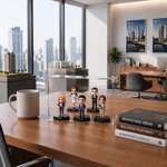 Personalised Photo 3D Cartoon Character Figurine with Name Office Desk Decor Birthday Anniversary Gift for Workers Friends