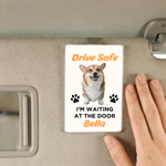Personalized Drive Safe 1-2 Pet Photos Paw Print Acrylic Car Visor Clip with Text Birthday Anniversary Gift for Pet Owners Lovers