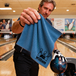 Personalized Bowling Pattern Oil Removal Shammy Bowling Ball Cleaner Cloth with Text Bowling Alley Accessory Birthday Gift for Bowling Player Lover