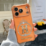 Personalized Crown Diamond Transparent Phone Case for iPhone Samsung with Name and Initial Daily Use Birthday Anniversary Gift for Friend Girl Boy