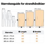 Personlig hurtigtørkende strandhåndkle og badehåndkle med turmotiv navn perfekt gave til friluftsliv og alle naturelskere