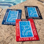Personalized Multicolour Swimming Pool Design Acrylic Clipboard with Name Daily Training Birthday Gift for Coach