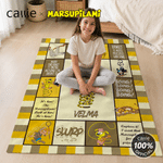 Personalized Cute Long-Tailed Marsupilami Soft Throw Blanket with Name Home Decor Birthday Gift for Kids | Callie × Marsupilami®
