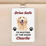 Personalized Drive Safe 1-2 Pet Photos Paw Print Acrylic Car Visor Clip with Text Birthday Anniversary Gift for Pet Owners Lovers