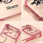 Personalized Flower Initial Anti-Collision Soft Silicone Phone Case for iPhone or Samsung with Name Daily Use Birthday Gift for Her