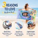 Personalized Cute 3D Diving Kid Sea Animal Quick Dry Soft Oversized Beach Towel with Name Summer Vacation Beach Party Birthday Gift for Boys Girls