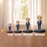 Personalised Photo 3D Cartoon Character Figurine with Name Office Desk Decor Birthday Anniversary Gift for Workers Friends