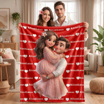 Personalized Cartoon Character Photo Multicolor Soft Throw Blanket with Name Home Decor Birthday Gift for Kids Boys Girls