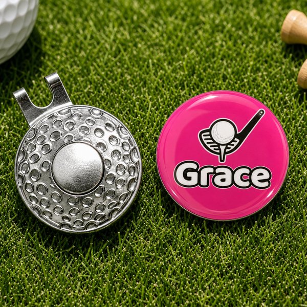 Personalised Golf Ball Design Magnetic Hat Clip Golf Ball Marker with Name Birthday Game Day Anniversary Gift for Golf Lovers