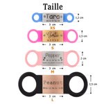 Médaille d'identification personnalisée en silicone personnalisé avec motif et texte - Cadeau d'anniversaire pour les amoureux des animaux