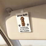 Personalized Drive Safe 1-2 Pet Photos Paw Print Acrylic Car Visor Clip with Text Birthday Anniversary Gift for Pet Owners Lovers
